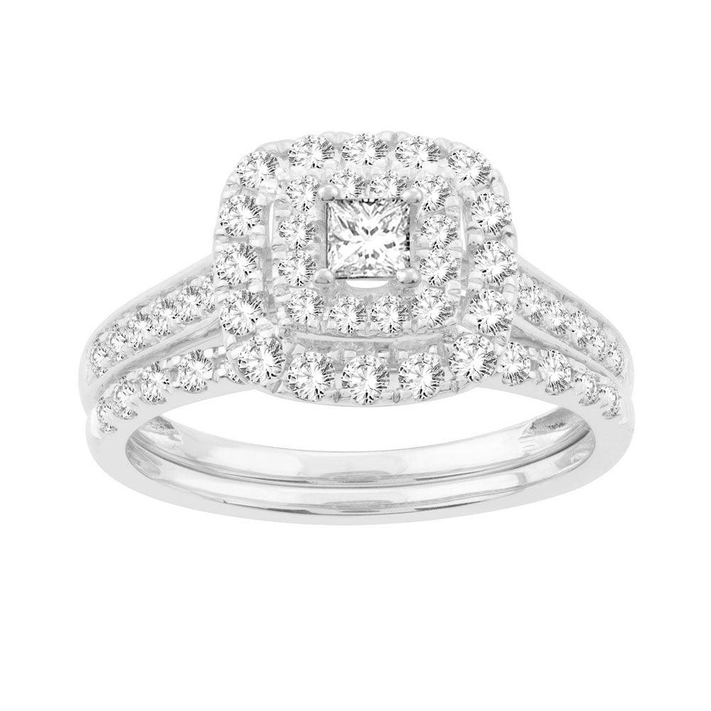 14K 1.00CT DIAMOND BRIDAL RING - Johnny Dang & Co