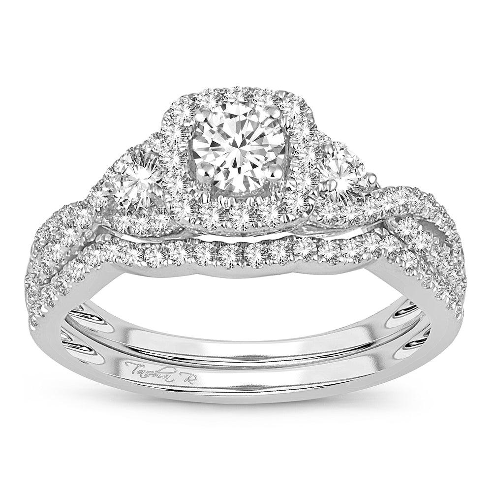 14K 1.00CT DIAMOND BRIDAL RING - Johnny Dang & Co