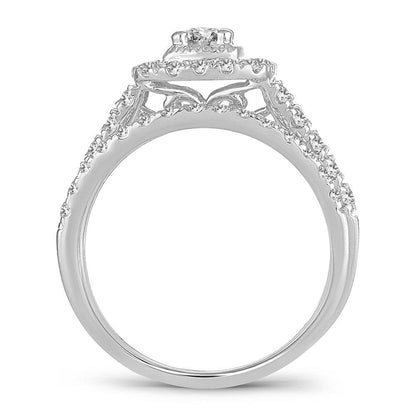 14K 1.00CT DIAMOND BRIDAL RING - Johnny Dang & Co