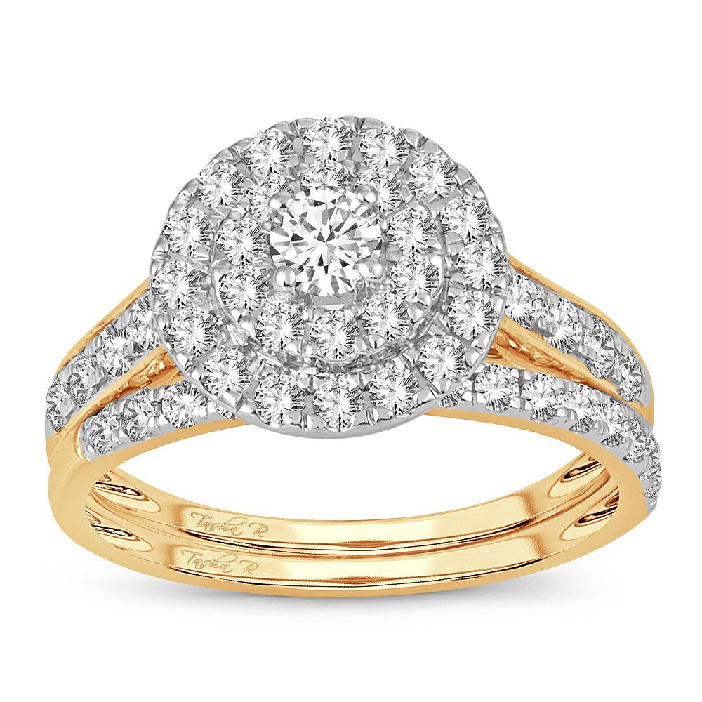 14K 1.00CT DIAMOND BRIDAL RING - Johnny Dang & Co