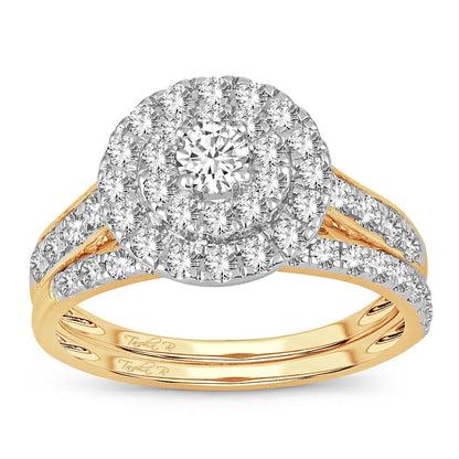 14K 1.00CT DIAMOND BRIDAL RING - Johnny Dang & Co