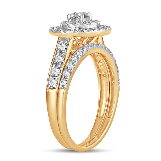 14K 1.00CT DIAMOND BRIDAL RING - Johnny Dang & Co