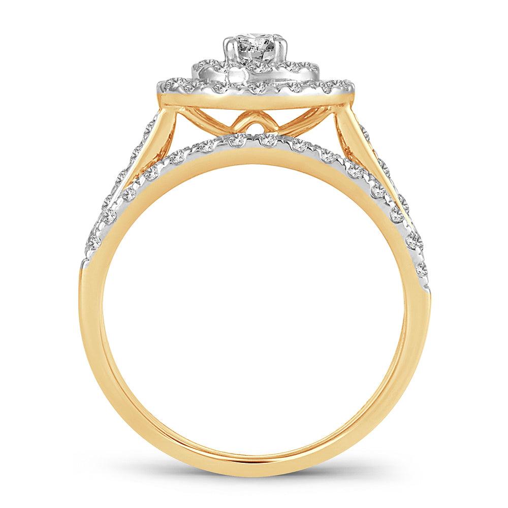 14K 1.00CT DIAMOND BRIDAL RING - Johnny Dang & Co