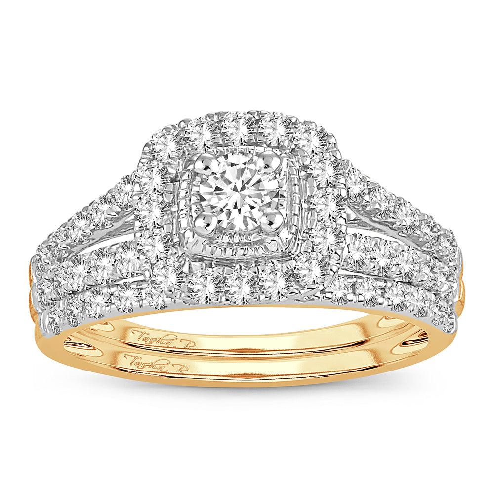 14K 1.00CT DIAMOND BRIDAL RING - Johnny Dang & Co