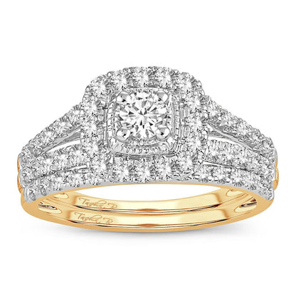 14K 1.00CT DIAMOND BRIDAL RING - Johnny Dang & Co