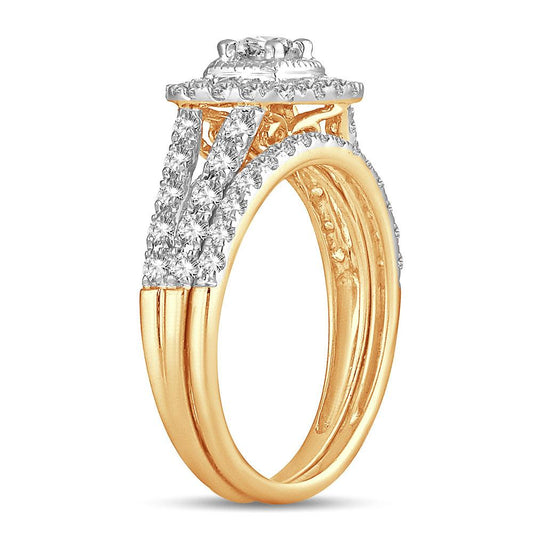 14K 1.00CT DIAMOND BRIDAL RING - Johnny Dang & Co