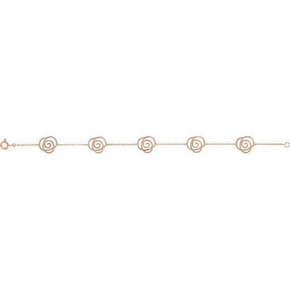 JDSP650102 -14K Rose Floral-Inspired Bracelet - Johnny Dang & Co