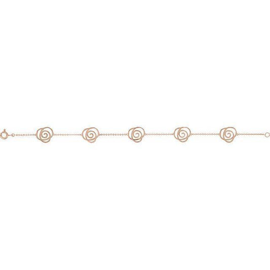 JDSP650102 -14K Rose Floral-Inspired Bracelet - Johnny Dang & Co