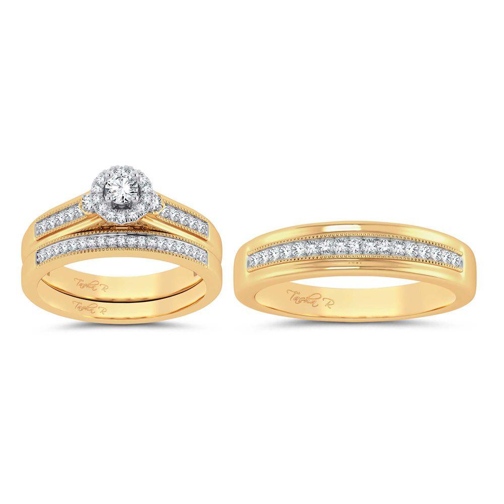 14K 0.50ct Diamond Trio Set - Johnny Dang & Co