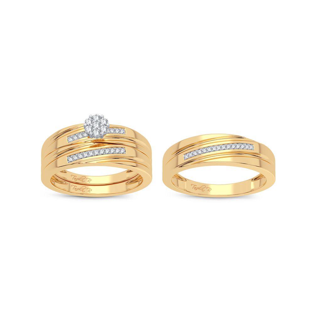 14K 0.20CT Diamond Trio Set - Johnny Dang & Co