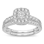 14K 1.00CT DIAMOND BRIDAL RING - Johnny Dang & Co