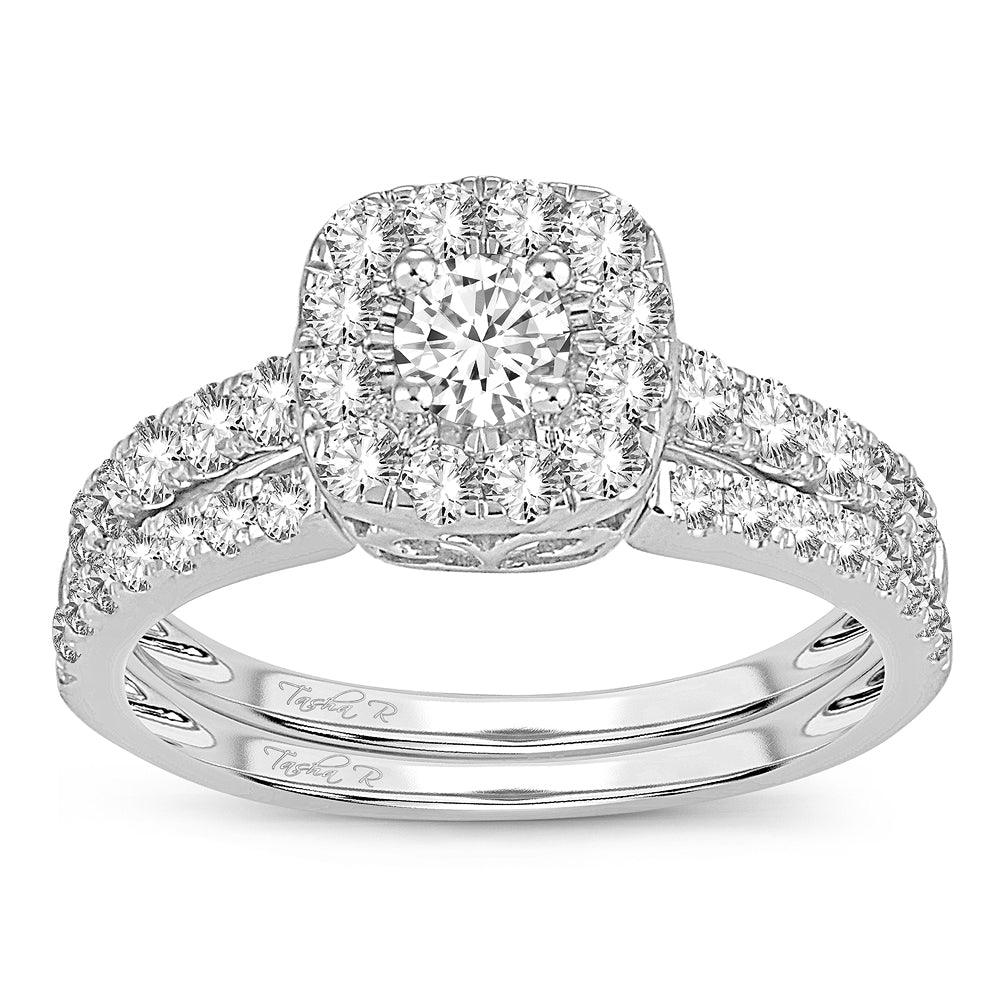 14K 1.00CT DIAMOND BRIDAL RING - Johnny Dang & Co