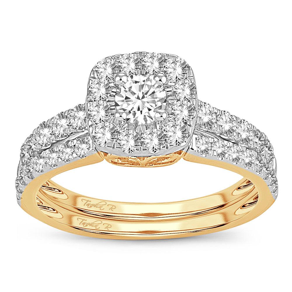 14K 1.00CT DIAMOND BRIDAL RING - Johnny Dang & Co