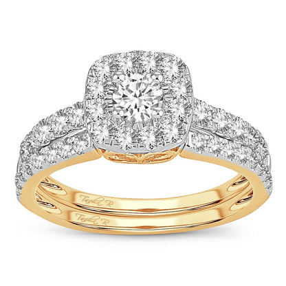 14K 1.00CT DIAMOND BRIDAL RING - Johnny Dang & Co