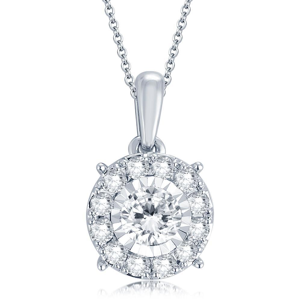 14K 0.50ct Diamond Pendant - Johnny Dang & Co