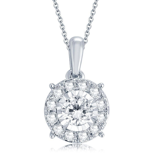 14K 0.50ct Diamond Pendant - Johnny Dang & Co