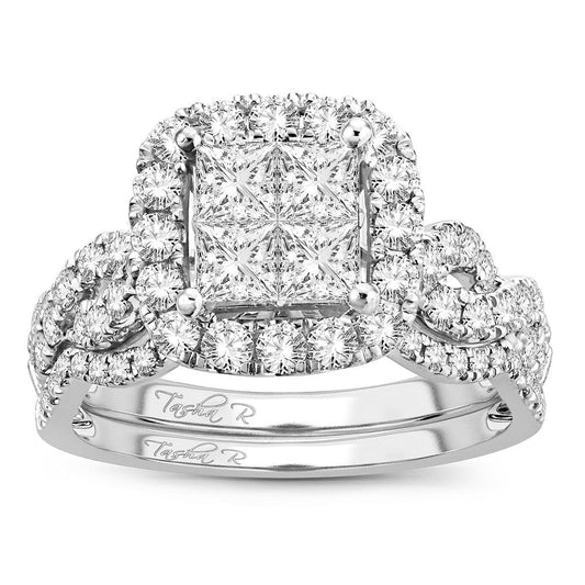 14K 1.75ct Diamond Bridal Ring - Johnny Dang & Co