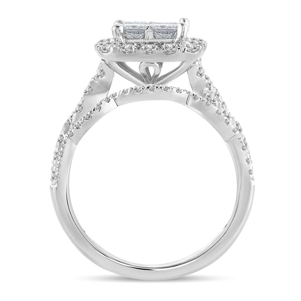 14K 1.75ct Diamond Bridal Ring - Johnny Dang & Co