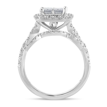 14K 1.75ct Diamond Bridal Ring - Johnny Dang & Co