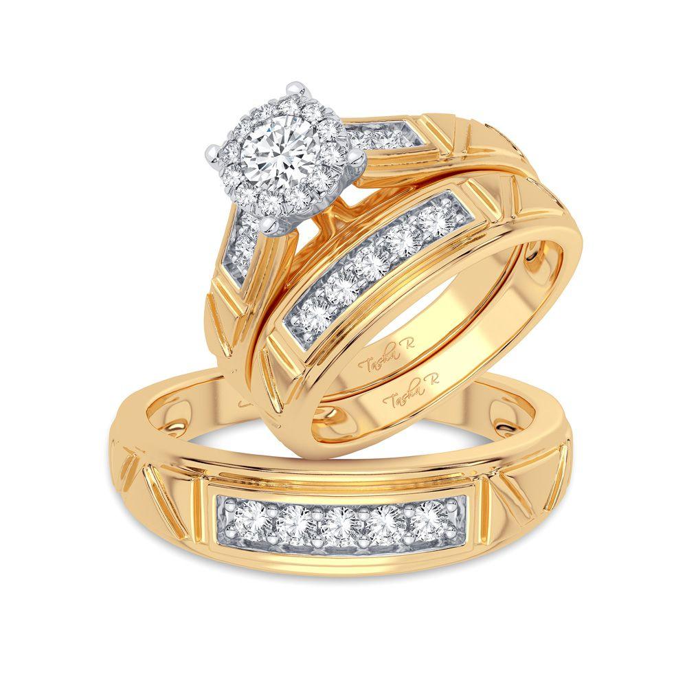 14K 0.78CT Diamond Trio Set - Johnny Dang & Co