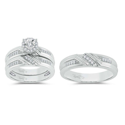 14K 0.43ct Diamond Trio Set - Johnny Dang & Co