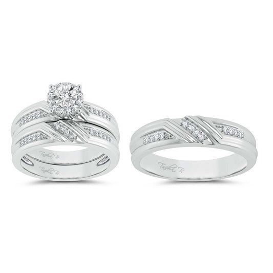 14K 0.43ct Diamond Trio Set - Johnny Dang & Co