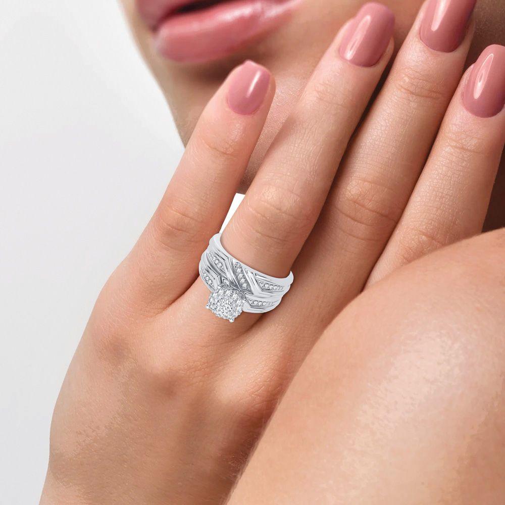 14K 0.43ct Diamond Trio Set - Johnny Dang & Co