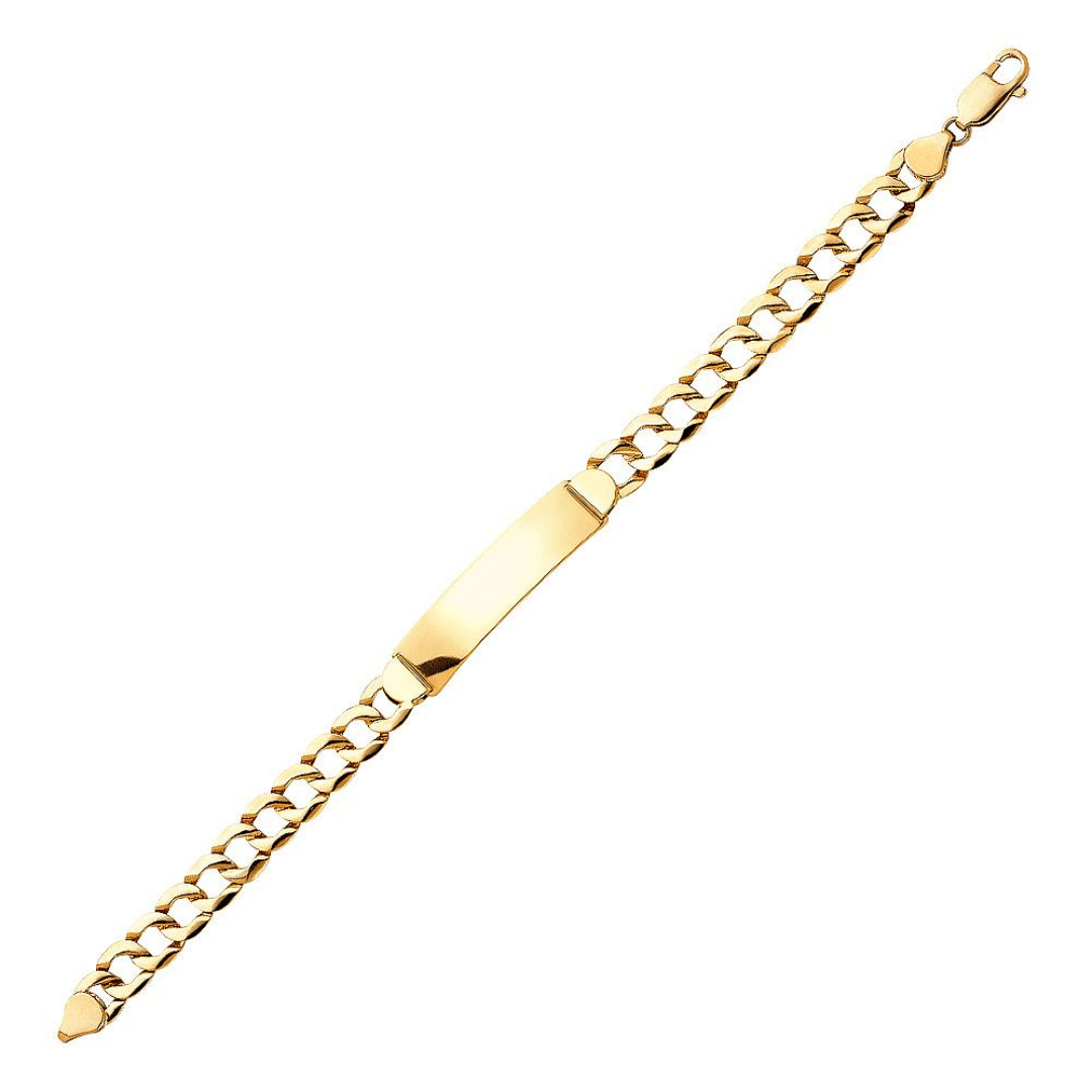 8.5" Gold Cuban Link Identity Bracelet (FLASH DEAL - FREE ENGRAVING FOR THE FIRST 10 ORDERS) - Johnny Dang & Co