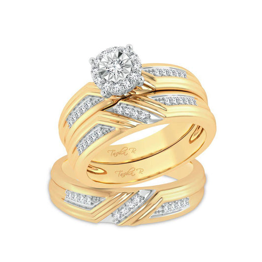 14K 0.43ct Diamond Trio Set - Johnny Dang & Co