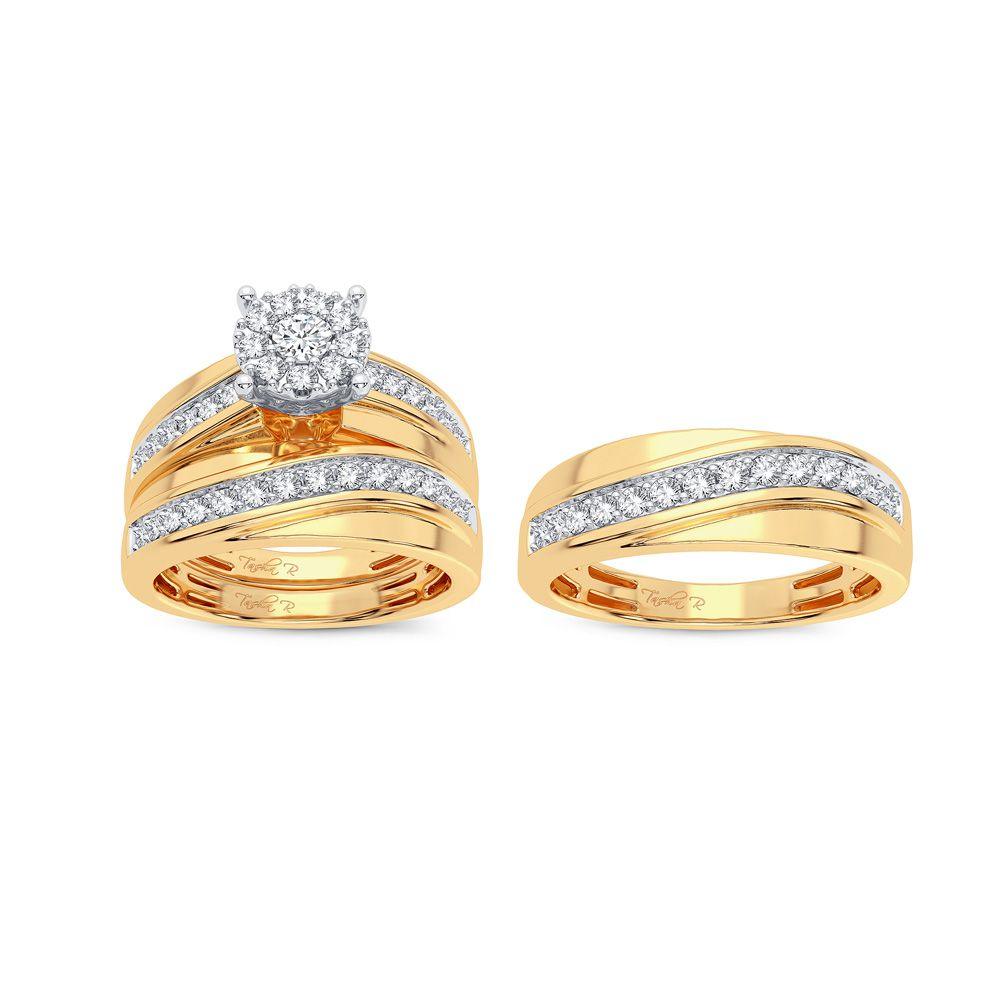 14K 1.04CT Diamond Trio Set - Johnny Dang & Co