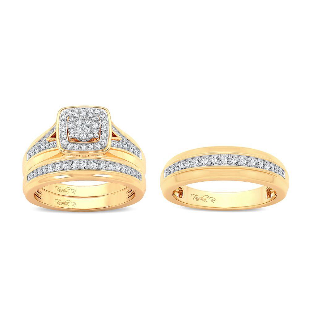 14K 0.70ct Diamond Trio Set - Johnny Dang & Co