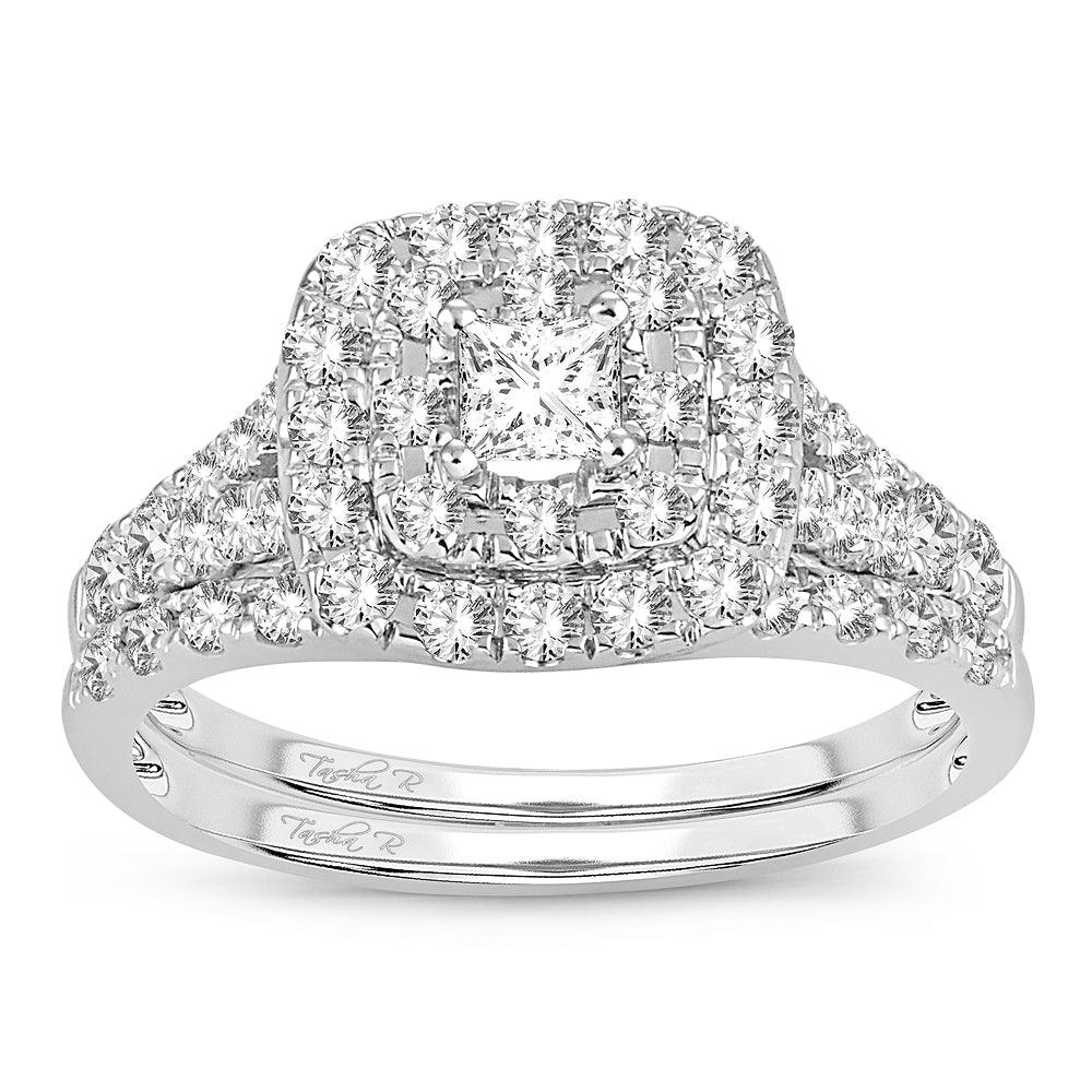14K 1.00CT DIAMOND BRIDAL RING - Johnny Dang & Co