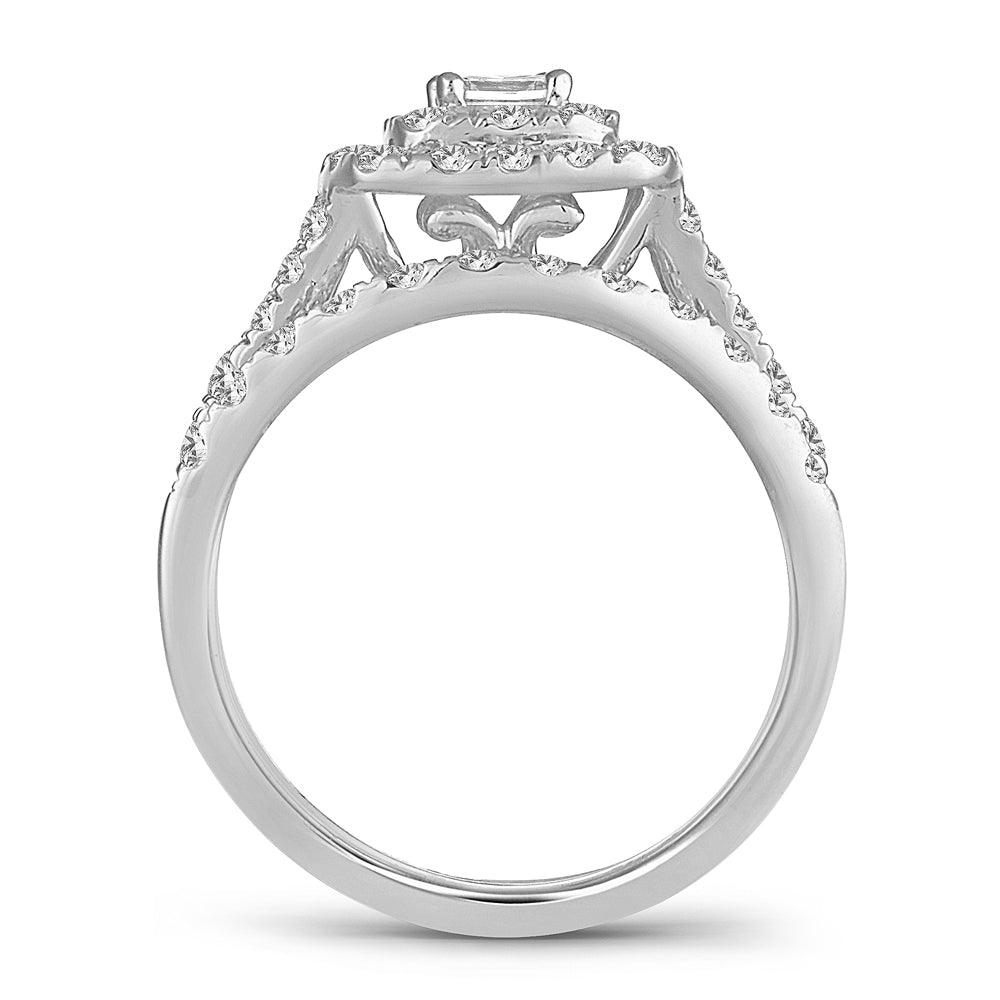 14K 1.00CT DIAMOND BRIDAL RING - Johnny Dang & Co