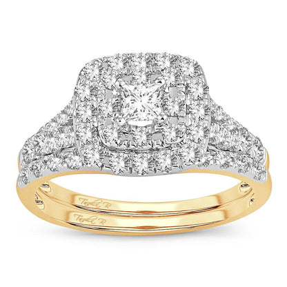 14K 1.00CT DIAMOND BRIDAL RING - Johnny Dang & Co