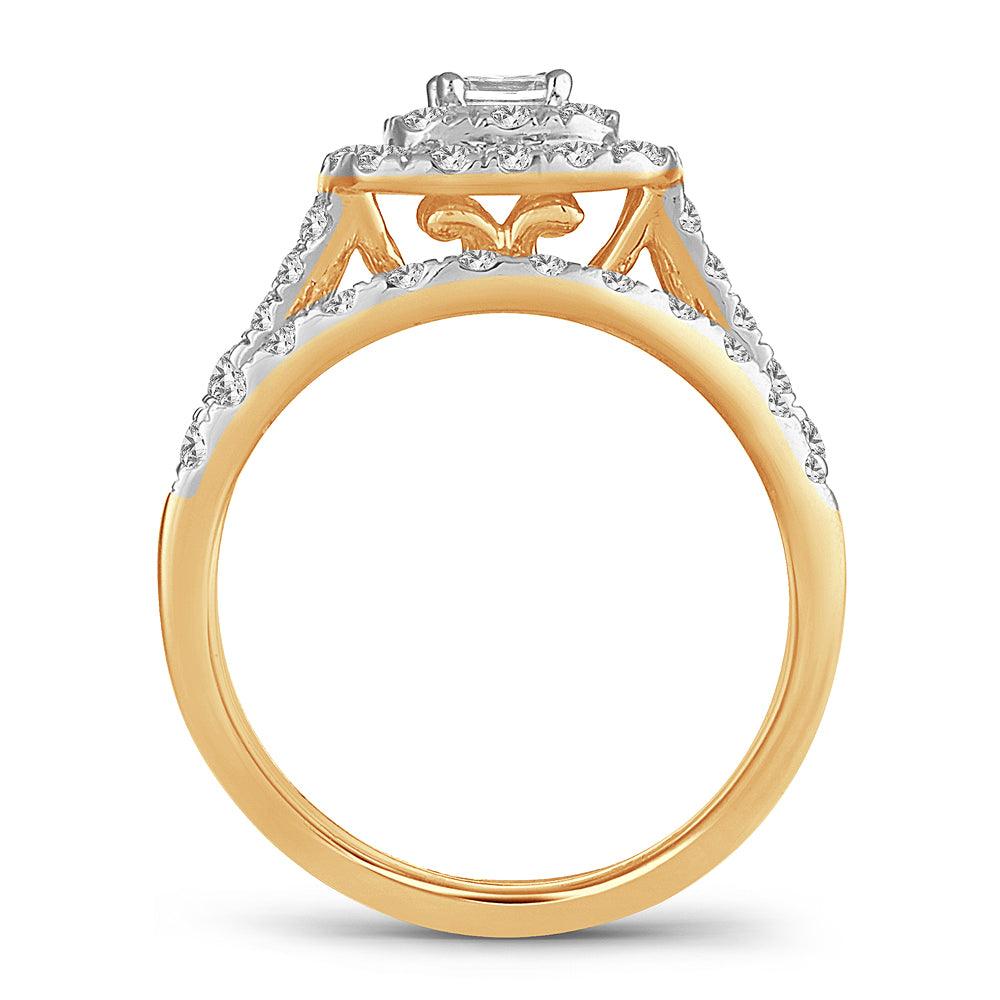 14K 1.00CT DIAMOND BRIDAL RING - Johnny Dang & Co