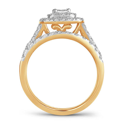 14K 1.00CT DIAMOND BRIDAL RING - Johnny Dang & Co