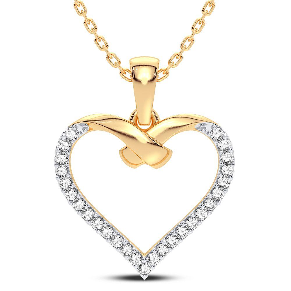 14K 0.15CT Diamond Pendant - Johnny Dang & Co