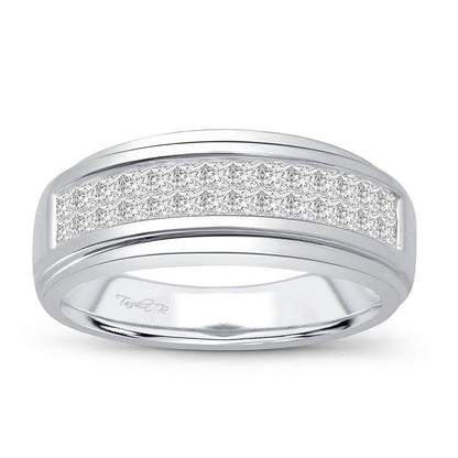 14K 0.96CT DIAMOND MENS BAND - Johnny Dang & Co