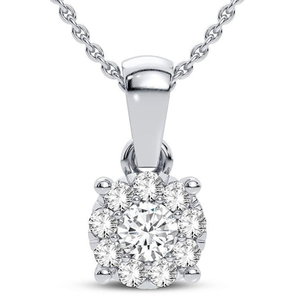 14K 0.25CT Diamond Pendant - Johnny Dang & Co