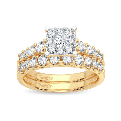 14K 1.00CT Diamond Bridal Ring - Johnny Dang & Co