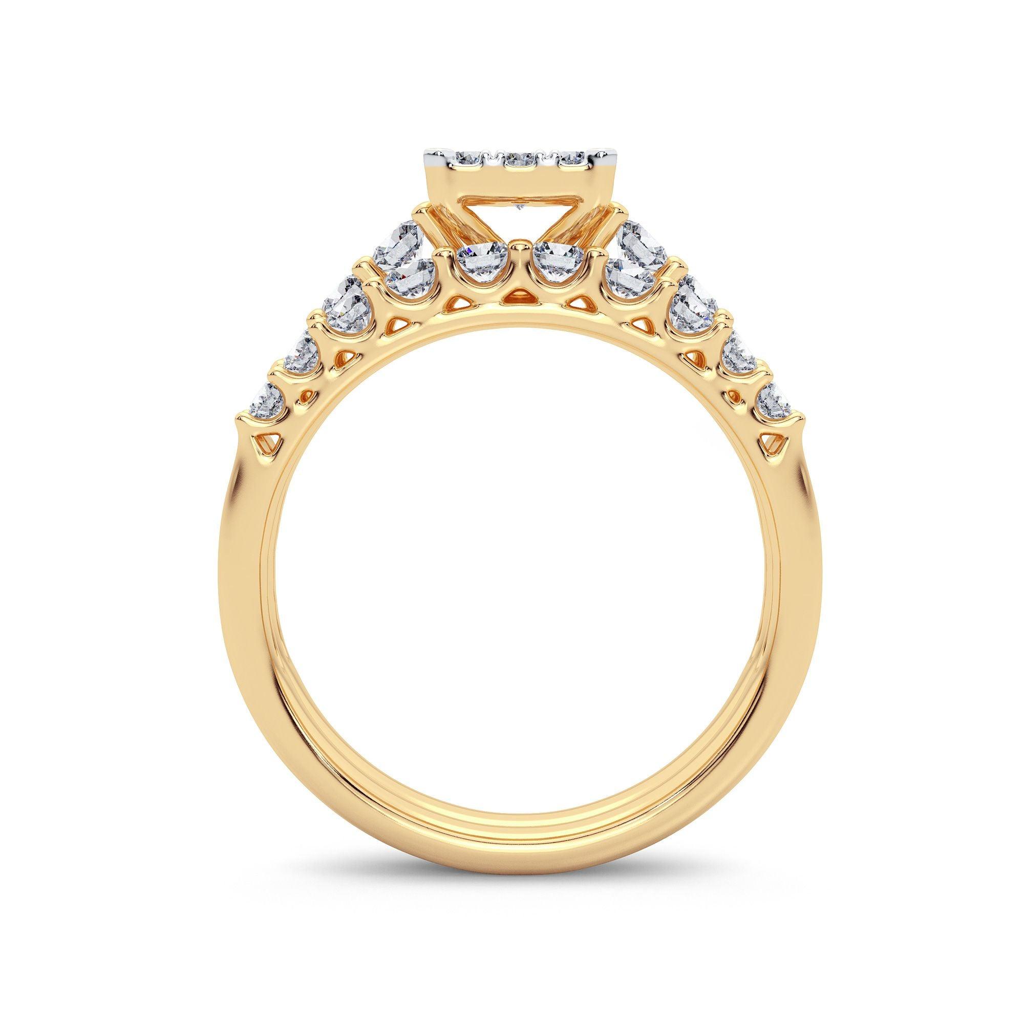 14K 1.00CT Diamond Bridal Ring - Johnny Dang & Co