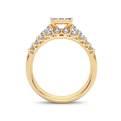14K 1.00CT Diamond Bridal Ring - Johnny Dang & Co
