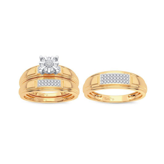 14K 0.25CT Diamond Trio Set - Johnny Dang & Co