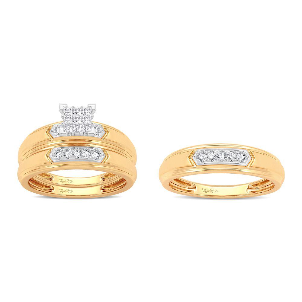14K 0.33ct Diamond Trio Set - Johnny Dang & Co