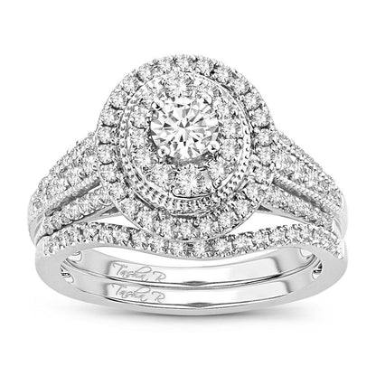 14K 1.00CT DIAMOND BRIDAL RING - Johnny Dang & Co