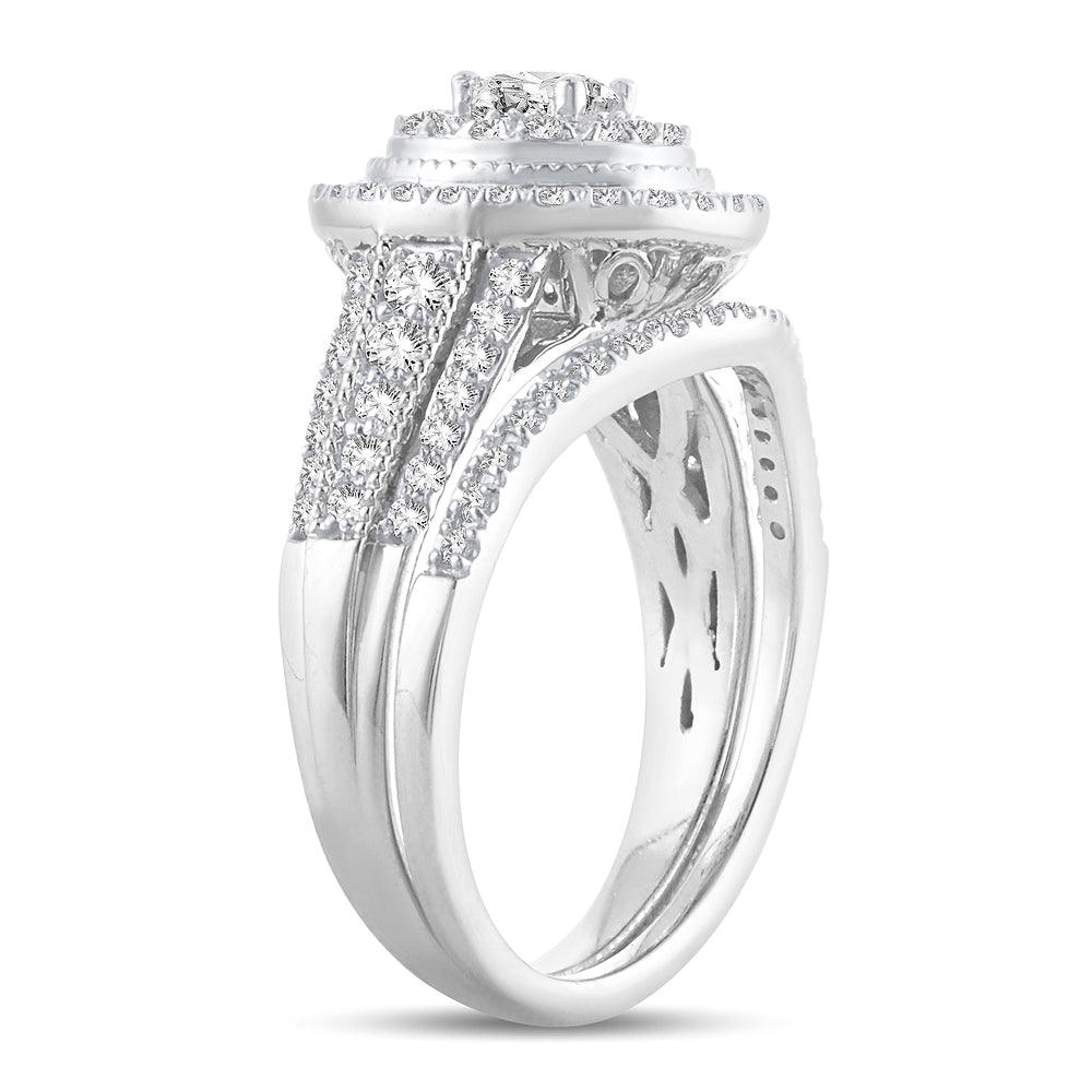 14K 1.00CT DIAMOND BRIDAL RING - Johnny Dang & Co