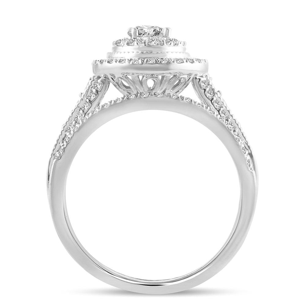 14K 1.00CT DIAMOND BRIDAL RING - Johnny Dang & Co