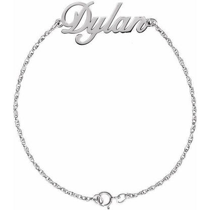 JDSP653423 - SCRIPT NAMEPLATE BRACELET - Johnny Dang & Co