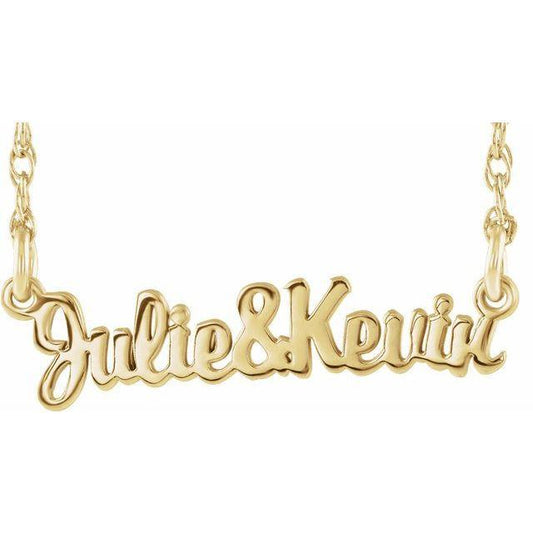 JDSP653424 - SCRIPT NAMEPLATE NECKLACE - Johnny Dang & Co