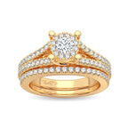 14K 0.83CT Diamond Bridal Ring - Johnny Dang & Co